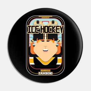 Ice Hockey Black and Yellow - Boardie Zamboni - Jacqui version Pin