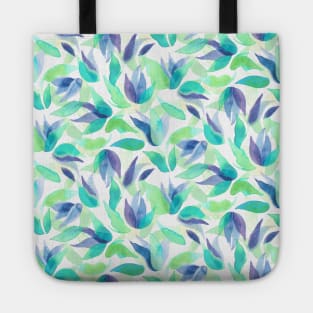 Blue and Purple Watercolor Petals Tote