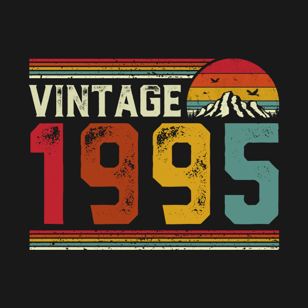 Vintage 1995 Birthday Gift Retro Style by Foatui