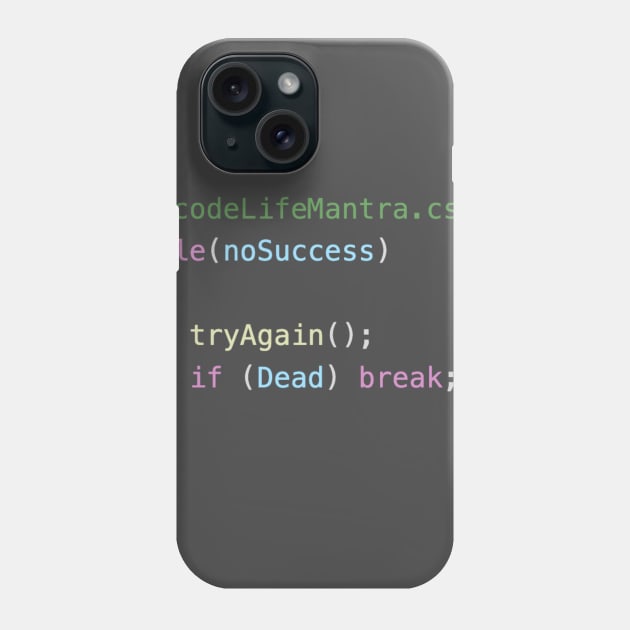 Code Life Mantra - C# Phone Case by propolistech