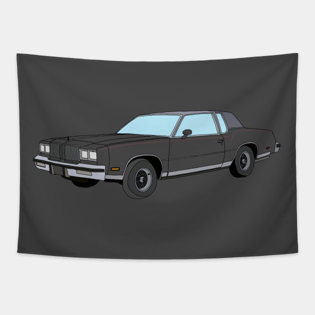 Hand Drawn Oldsmobile Cutlass Supreme Tapestry by ItsRTurn