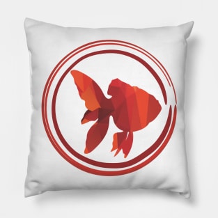 3d golden fish koi Pillow