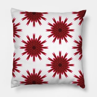 Red Mandala Flower Pattern Pillow