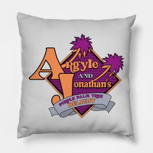 Argyle and Jonathan's Purple Palm Tree Pillow