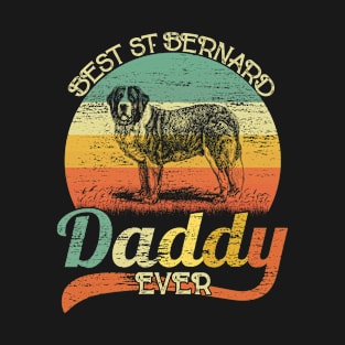 BEST St. Bernard DADDY EVER, Vintage Dog T-Shirt