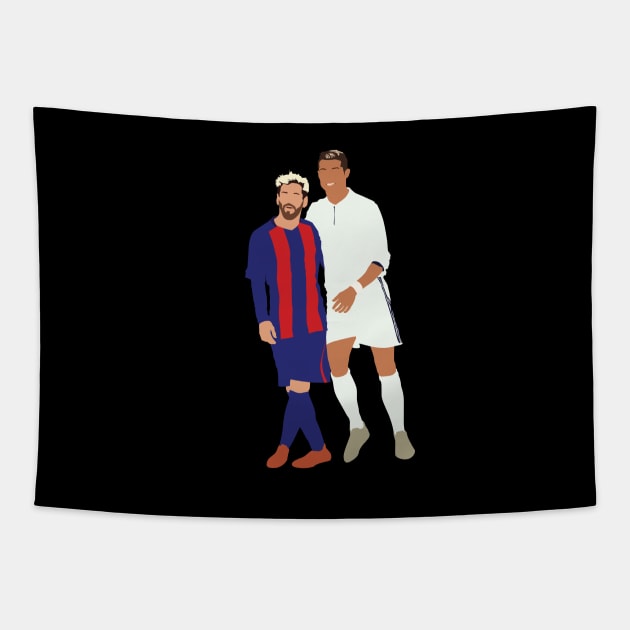 Messi – Ronaldo rivalry El Clasico Tapestry by Jackshun