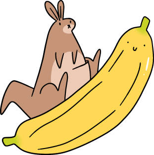 Giant Banana and Kangaroo Magnet