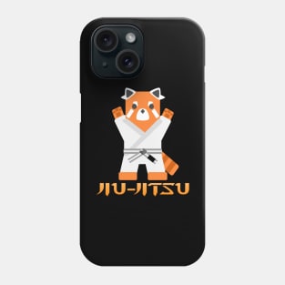 Jiu-Jitsu Panda -Gray White Belt- Phone Case