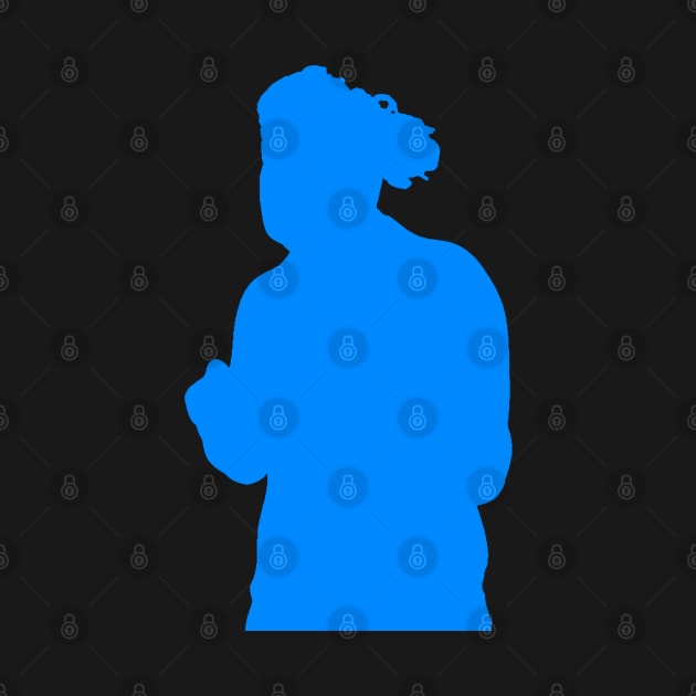 TeachUrb Anime Silhouette Blue Shadowy Figure by TeachUrb