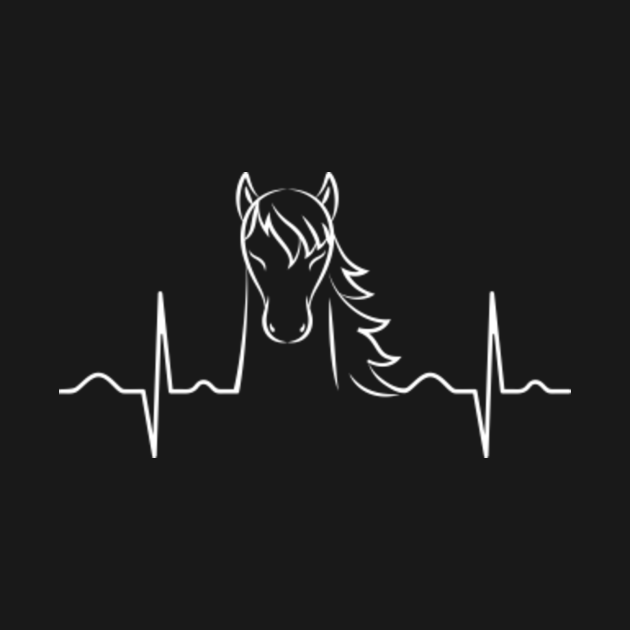 Heartbeat Horse, Heart EKG Heartbeat Horse TShirt TeePublic