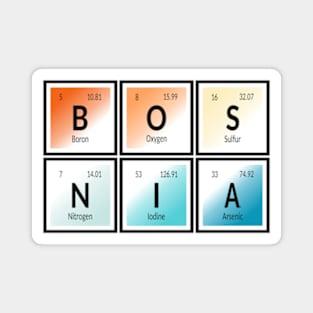 Bosnia Table of Elements Magnet