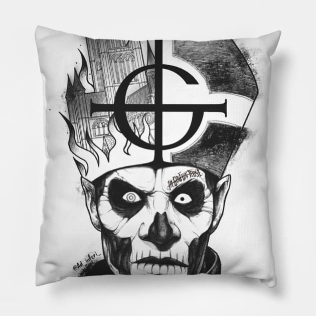 Papa Emeritus II Pillow by Ad_inferi_