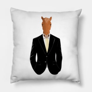 Horse in Business Suit Pillow