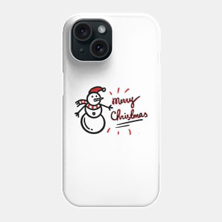 Merry Christmas Snowman Phone Case
