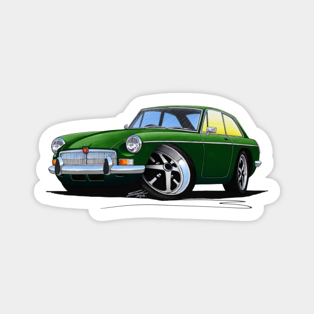 MGB GT Dark Green Magnet by y30man5