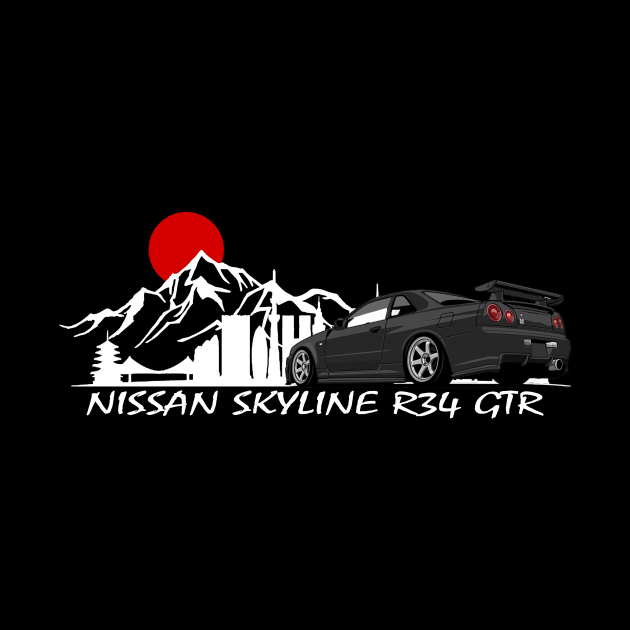 Nissan Skyline GTR R34, JDM Car by T-JD