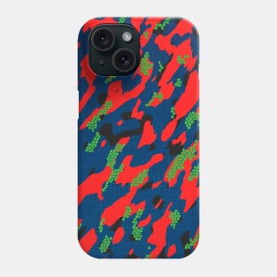 Camouflage - Red and Blue Phone Case