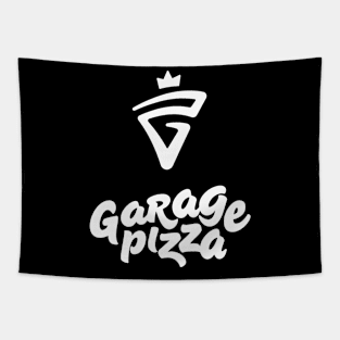 Garage Pizza White Logo Small Tapestry