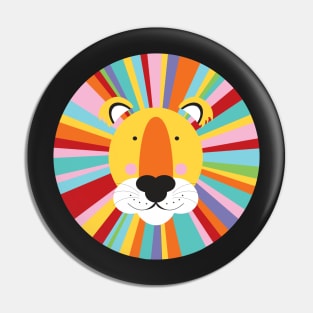 Rainbow lion Pin