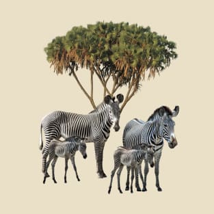 Zebras - Zebra - Doumpalm - Palm - Africa T-Shirt