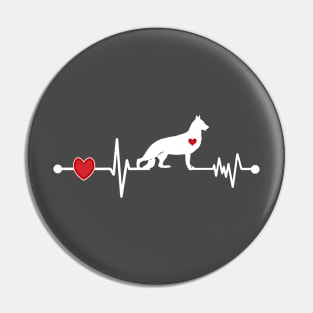 German Shepherd Heartbeat Pin