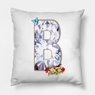 Name Initial Letter B and Weebill Bird Pillow