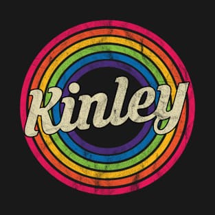 Kinley - Retro Rainbow Faded-Style T-Shirt