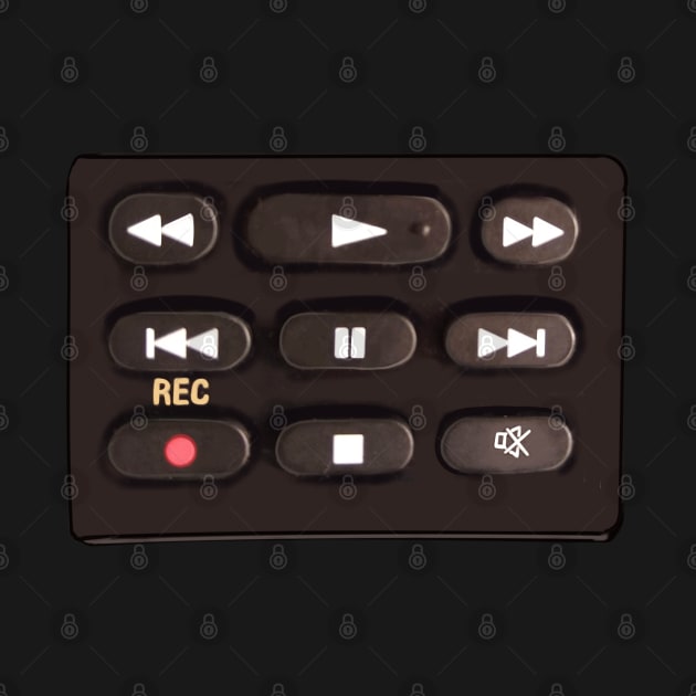 Remote control buttons press play, rewind, fast forward, record, pause or mute by Artonmytee