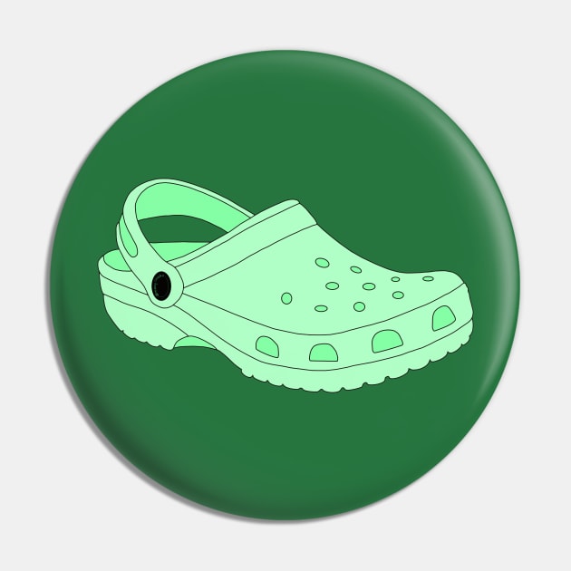 Green Crocs Shoe Pin by Gold Star Creative