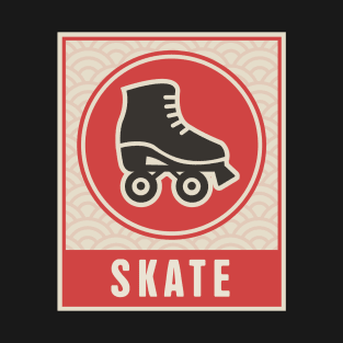 Japanese Style SKATE Poster | Roller Skating T-Shirt