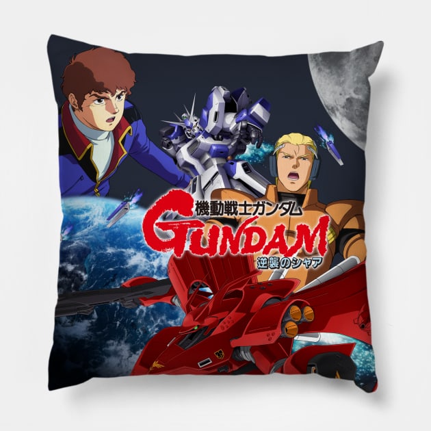 Hi Nu Gundam Nightingale Axis Showdown Beltorchika Children Pillow by Celestial Crafts