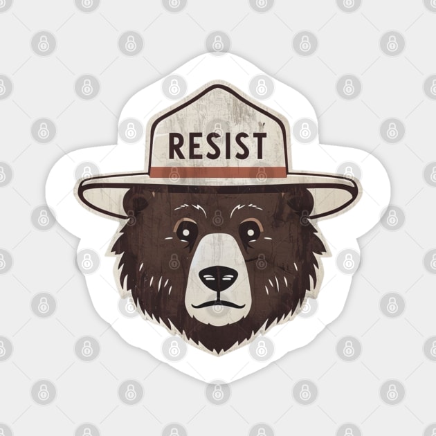 ALT US National Park Resist Service Bear Magnet by Creatifly Graphic Tees