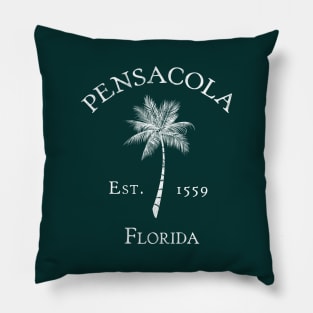 Pensacola Florida Vintage Palm Pillow