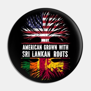 American Grown with Sri Lankan Roots USA Flag Pin