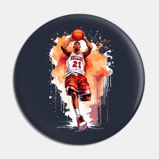 Basketball Lover Design Art Pin