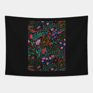 FLORAL DESIGN WITH BEETLES COLLECTION NUMBER 1 Tapestry