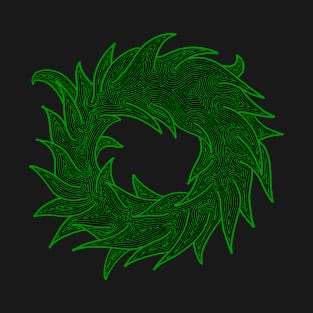 Wreath (green and black) T-Shirt