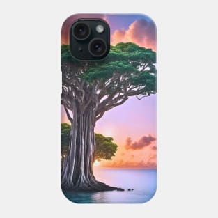 Towering Majestic Banyan Tree Sunset Phone Case