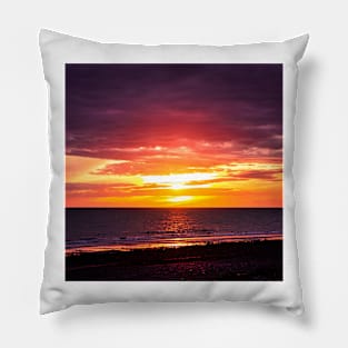 Sunset on the coast of Wales Pillow