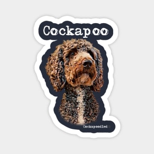 Brown and White Cockapoo / Spoodle and Doodle Dog Magnet