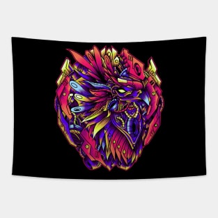 Mecha Bird with cyberpunk style Tapestry