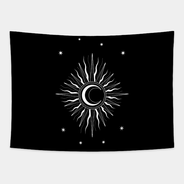 Sun Moon And Stars Astrology Tapestry by UNDERGROUNDROOTS