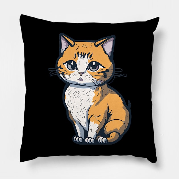 Cool Feline in Shades: Whiskered Purrfection for Cat Miaw Lovers Pillow by star trek fanart and more