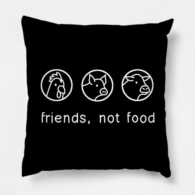 Friends Not Food Pillow by valentinahramov