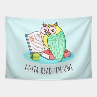 Reading Owl Tapestry