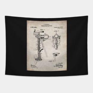 Outboard Motor Patent - Sailing Sailor Lakehouse Art - Antique Tapestry