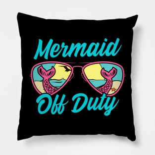 Mermaid Off Duty. Funny Beach Shirts. Pillow