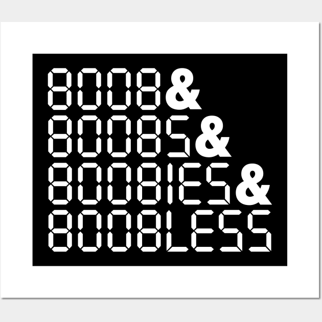 boobies - Calculator words Art Board Print for Sale by ChumbleyBumbley