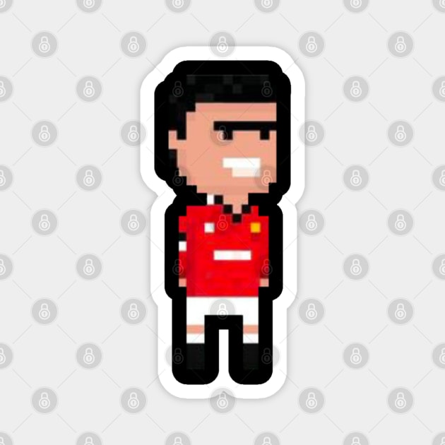 CANTONA 8 bit Magnet by Roti Kodok Art