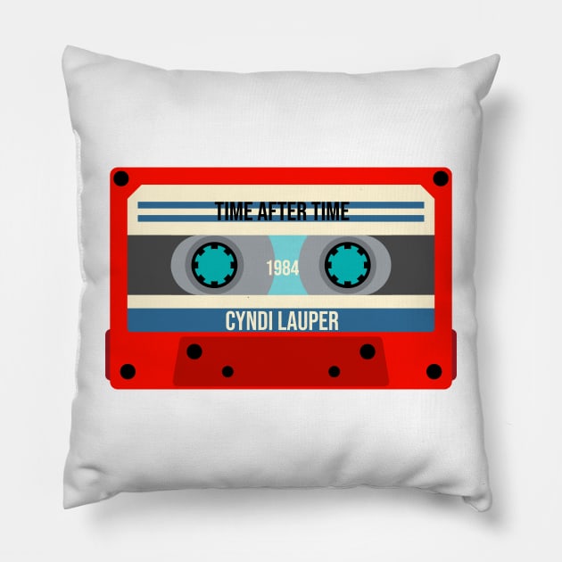 Cyndi Lauper Classic Cassette Tape Pillow by PowelCastStudio